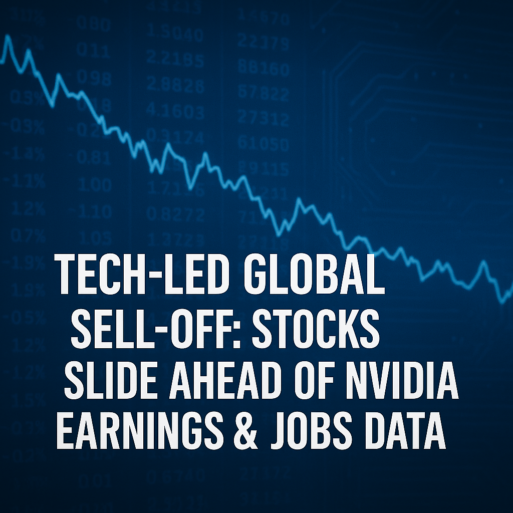 Tech-Led Global Sell-Off: Stocks Slide Ahead of Nvidia Corporation Earnings and Jobs Data