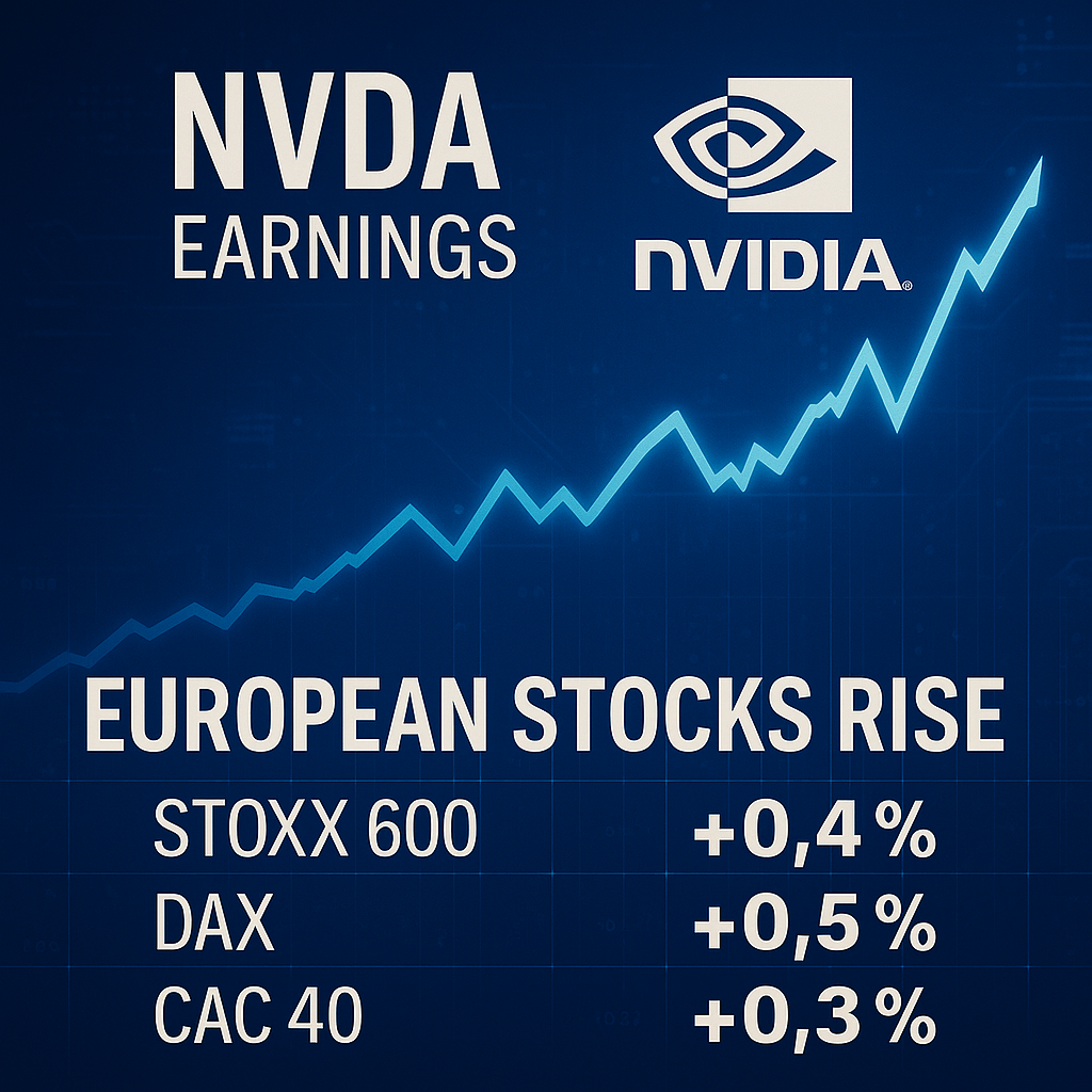 European Shares Rise as Nvidia Earnings Ease AI Bubble Fears