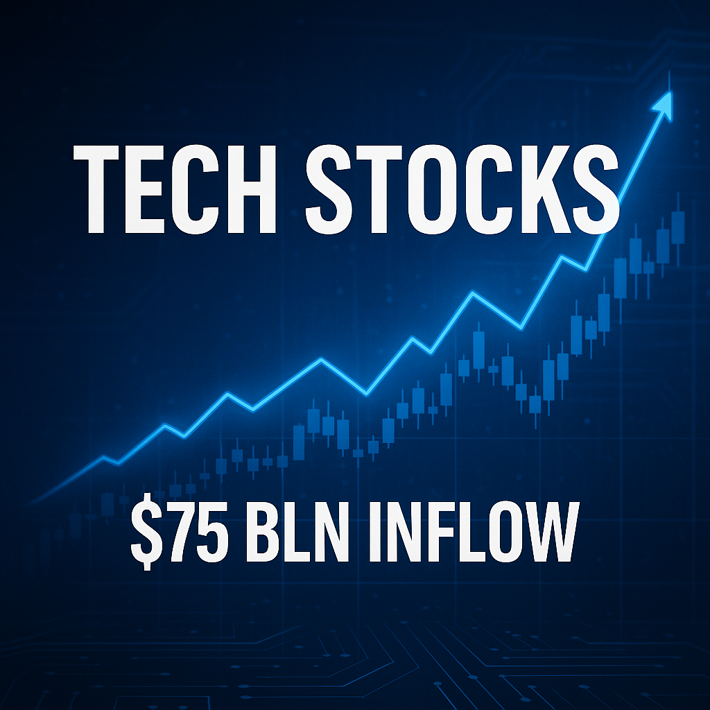 Tech Stocks Still Set for Record $75 Bln Inflow Despite Volatility