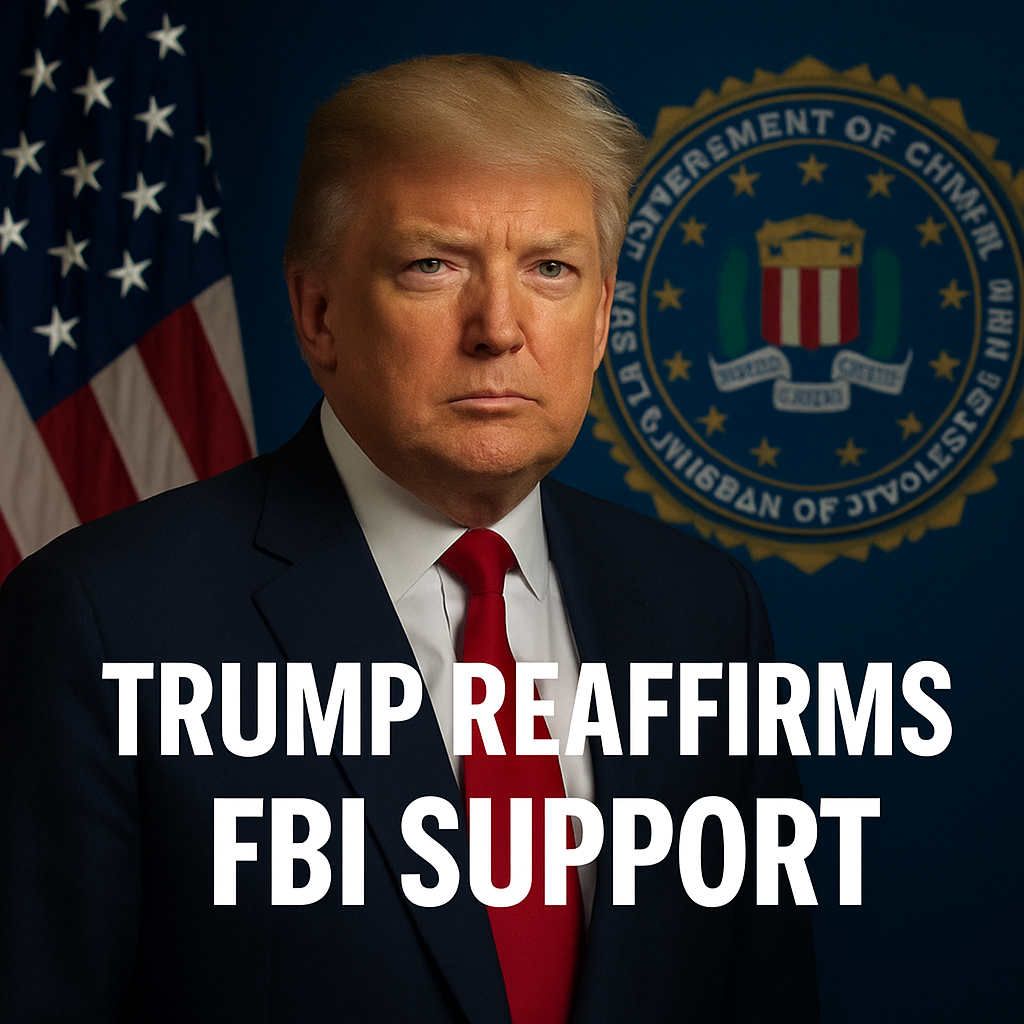 Donald J. Trump reaffirms his support for the FBI
