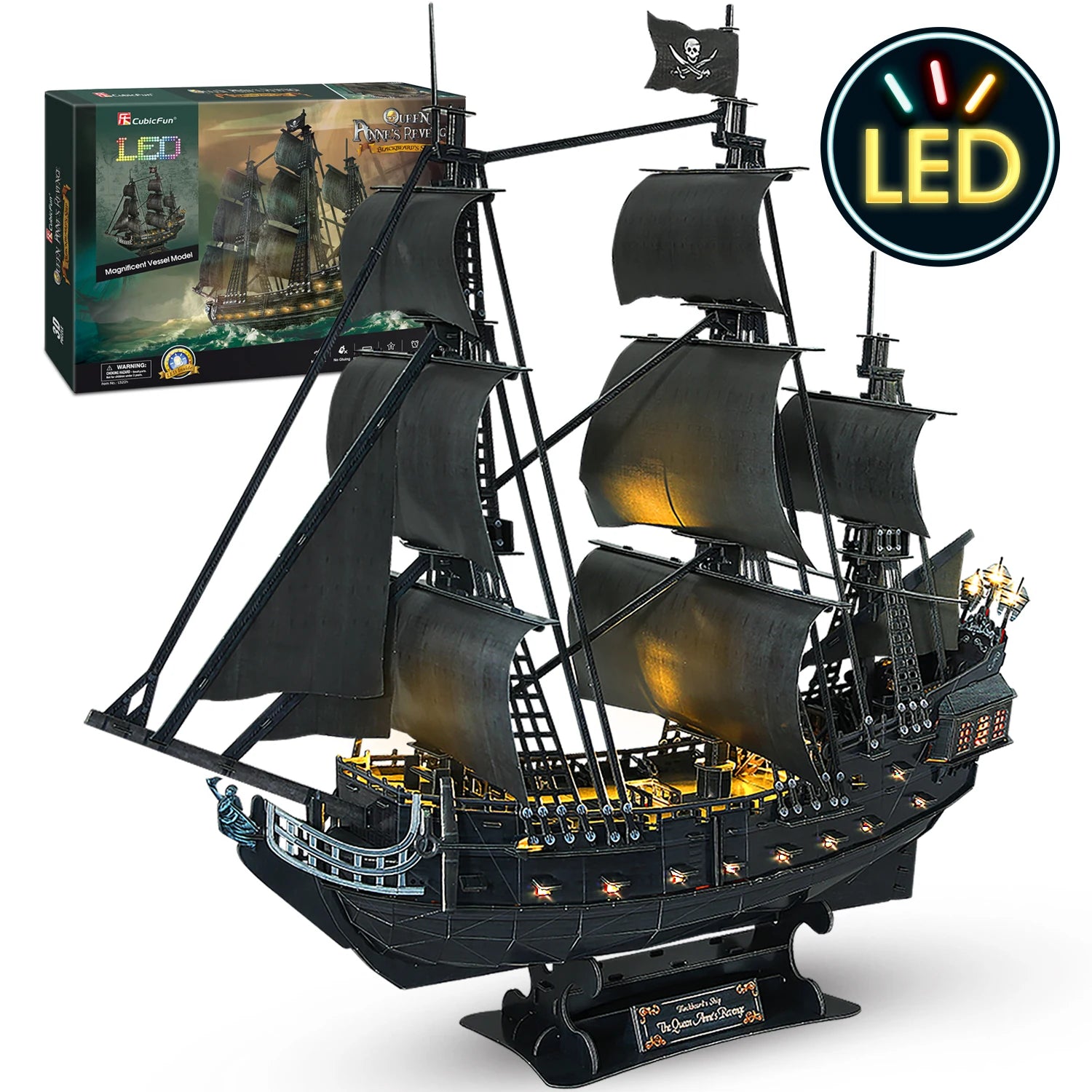 LED 3D Scale model ship