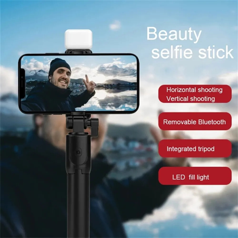 Selfie Stick Tripod with LED Selfie Light