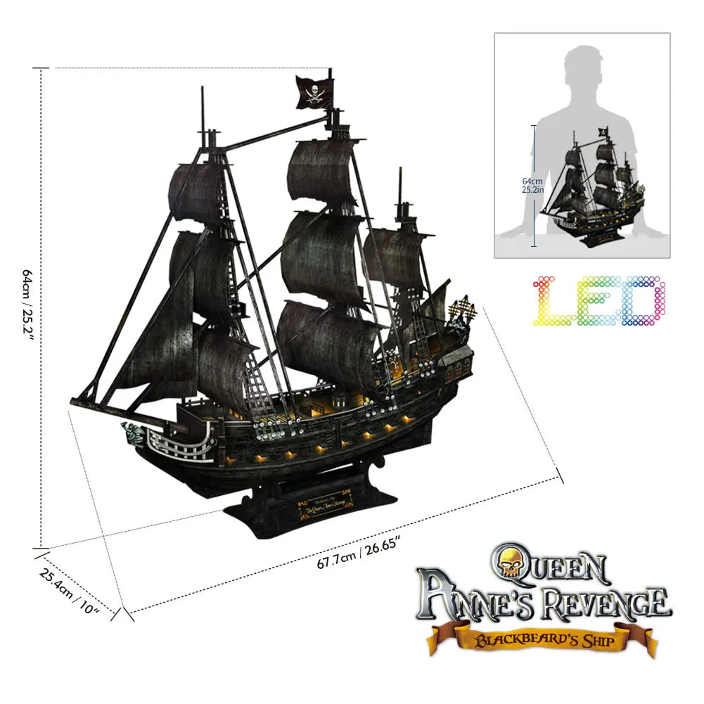 LED 3D Scale model ship