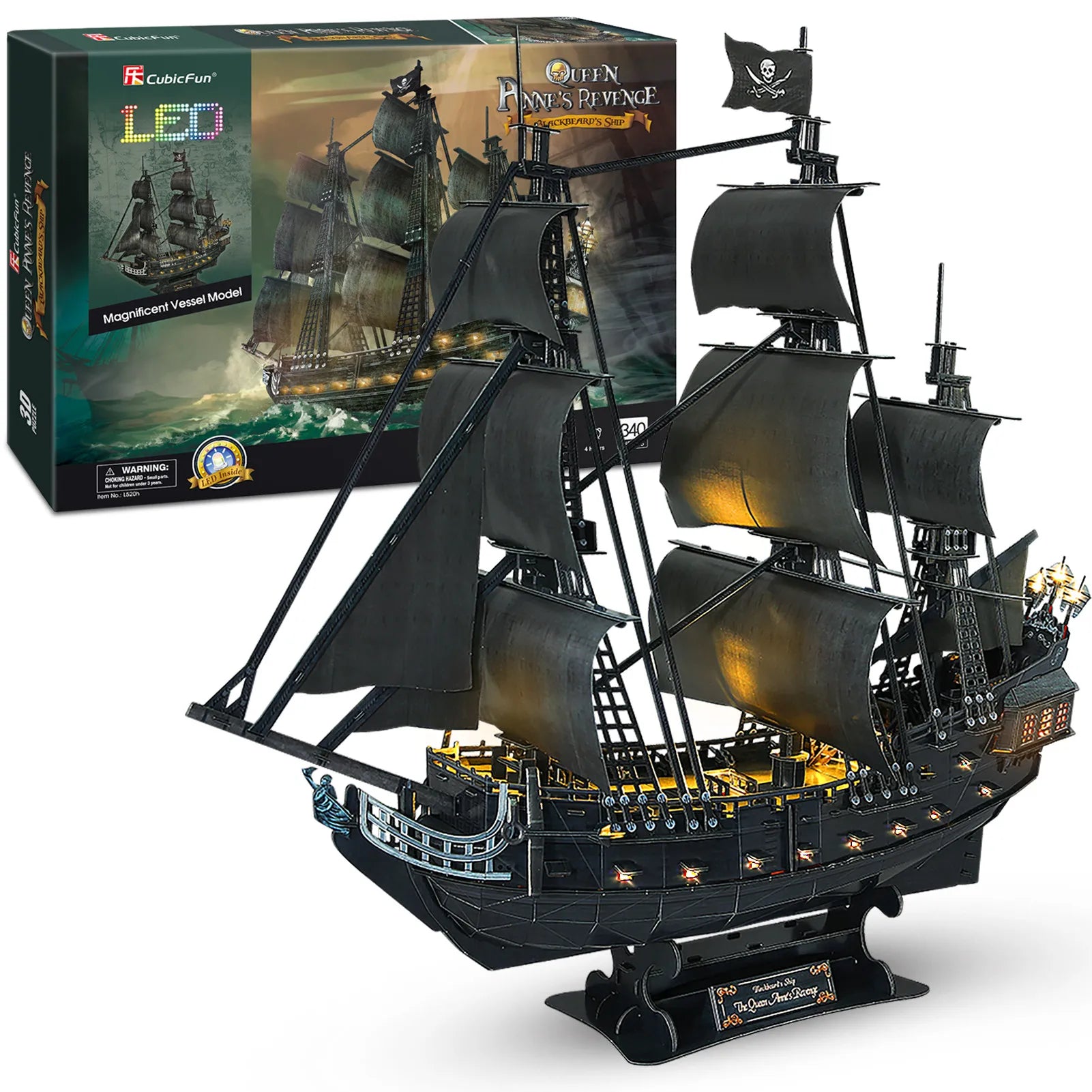 LED 3D Scale model ship