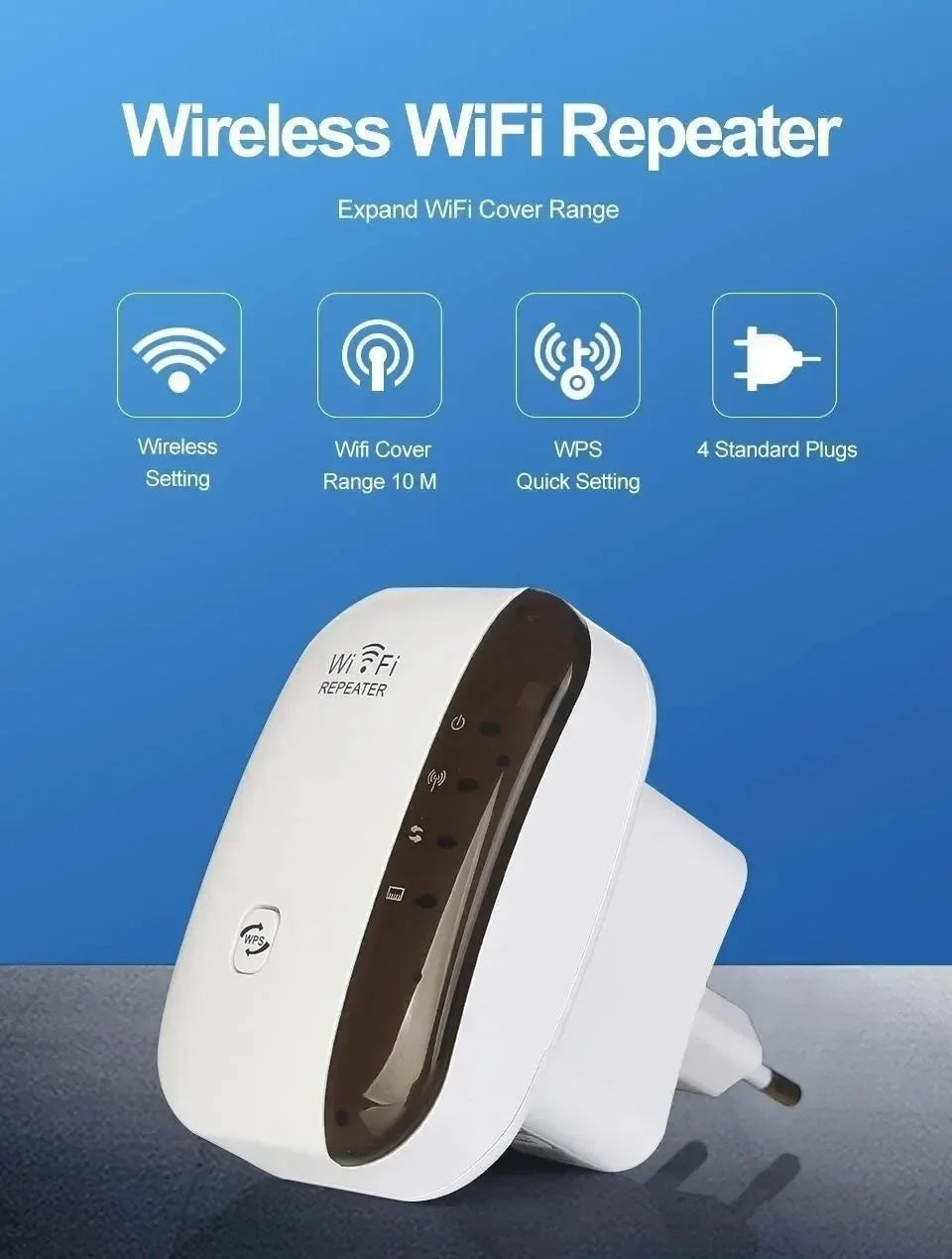 Wireless Signal Booster Wifi Extender Small Steamed Bun Network Repeater Ap Broadband Home Router Signal Amplification Extension wall braker