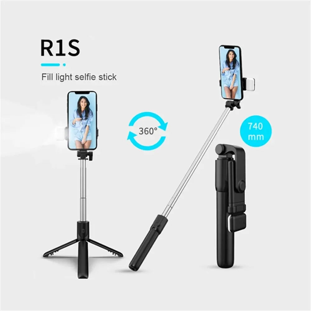 Selfie Stick Tripod with LED Selfie Light