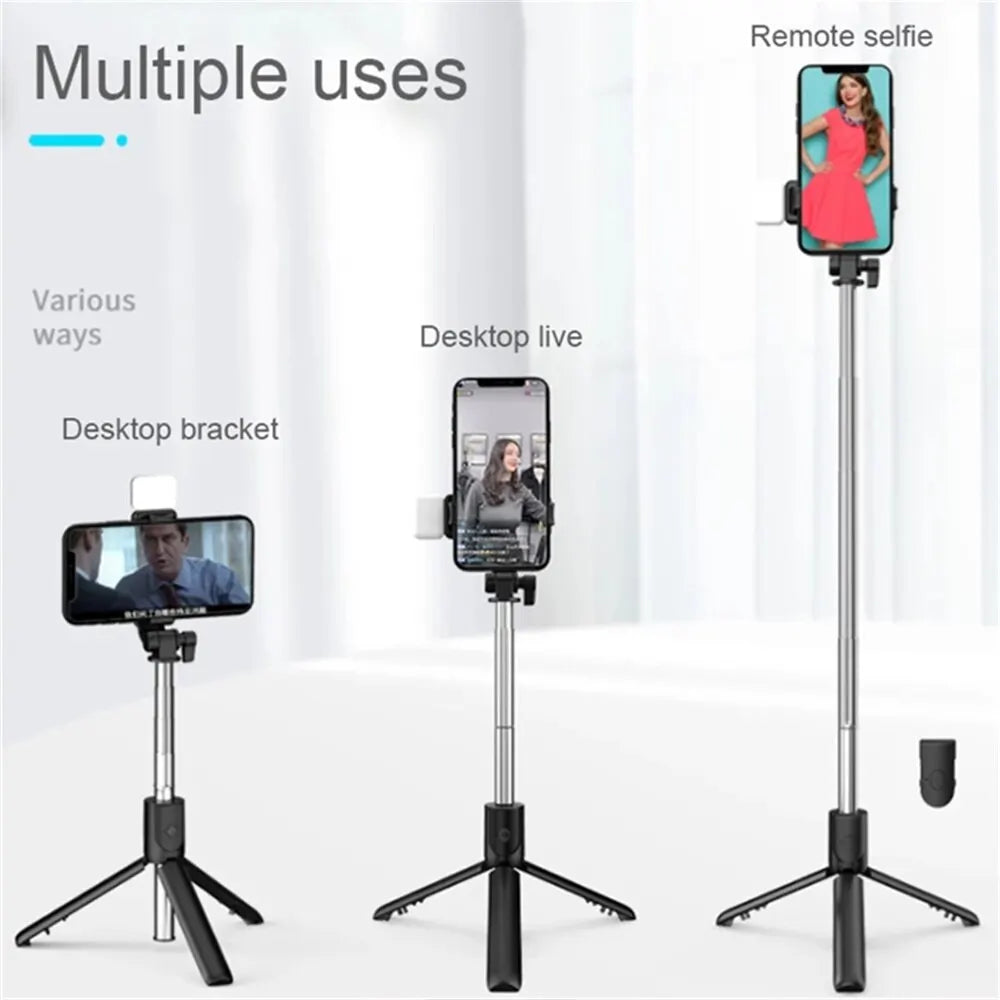 Selfie Stick Tripod with LED Selfie Light