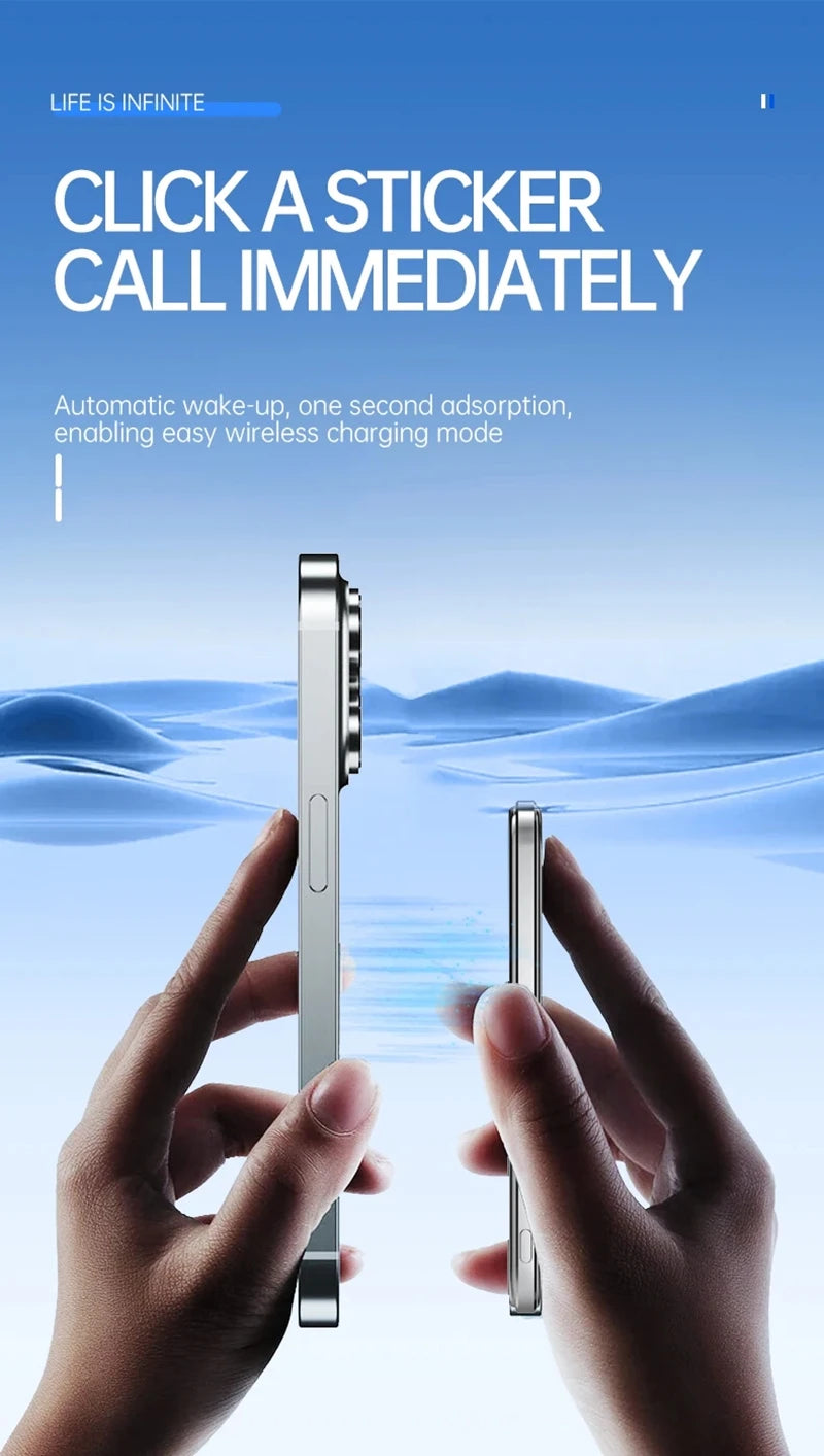 Thin Power Bank Ultra 50000mAh For MagSafe Magnetic Wireless Fast Charging Portable Battery Display