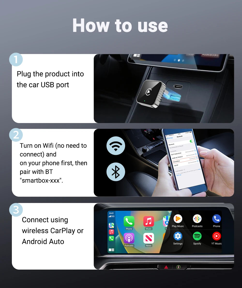 Wireless CarPlay Auto Adapter