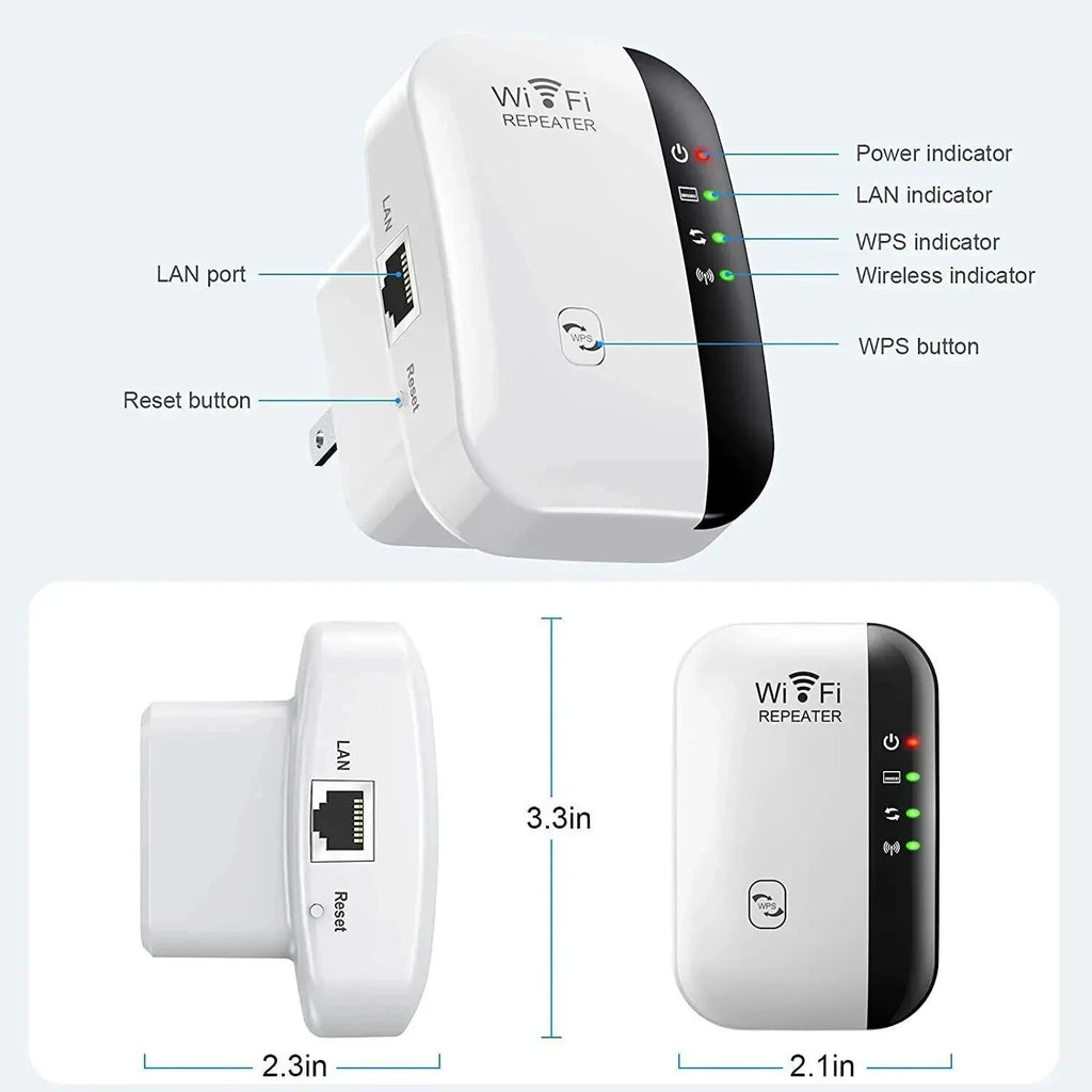 Wireless Signal Booster Wifi Extender Small Steamed Bun Network Repeater Ap Broadband Home Router Signal Amplification Extension wall braker