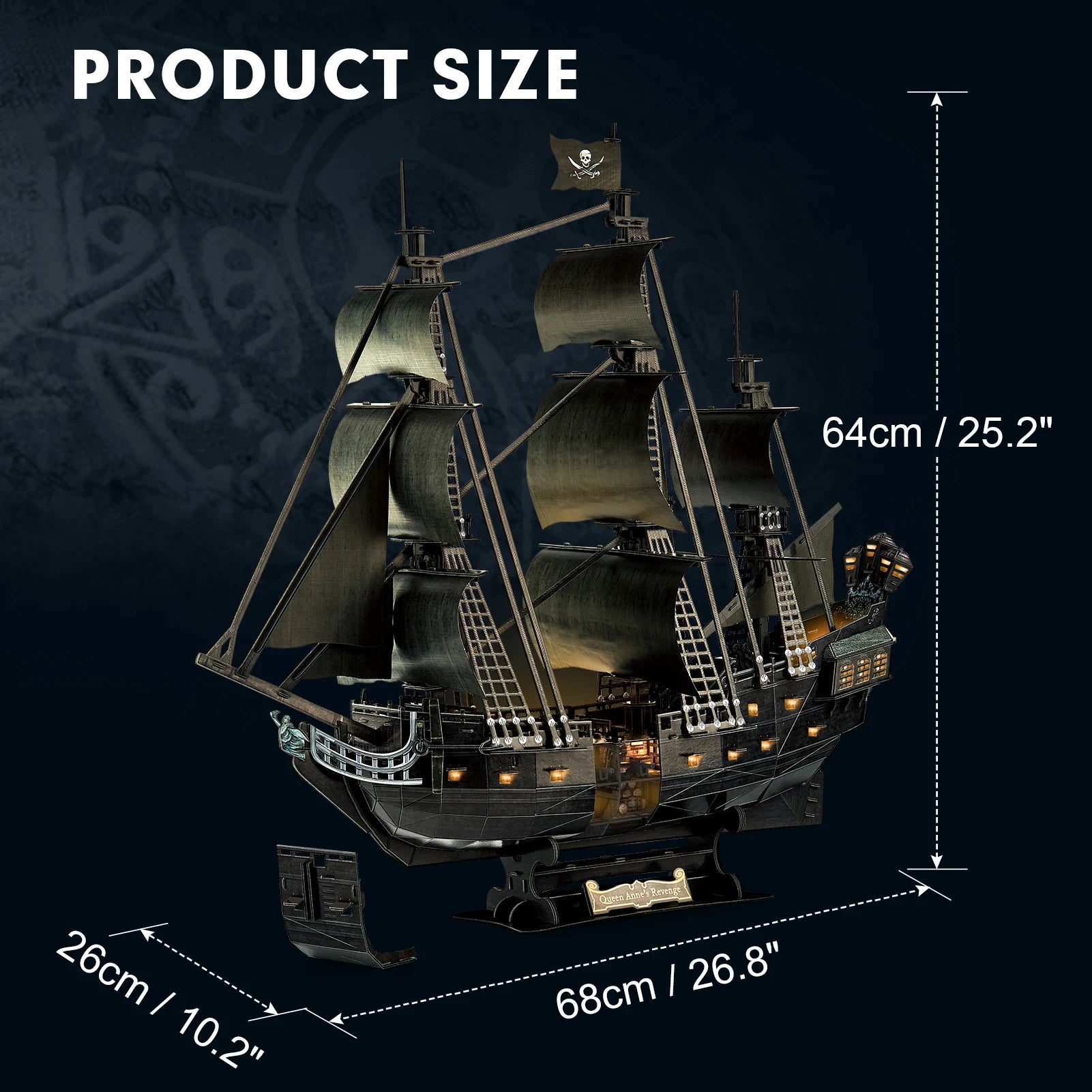 LED 3D Scale model ship