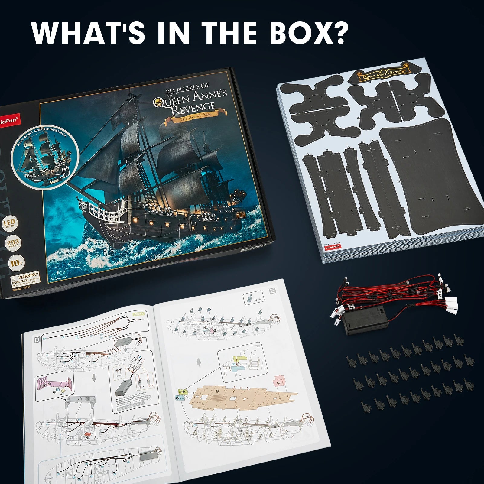 LED 3D Scale model ship